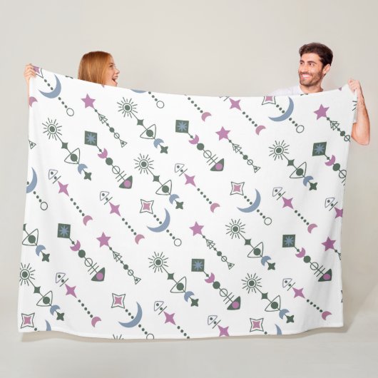 Farbige geometrische Formen Muster 22a Fleecedecke (Beispiel)