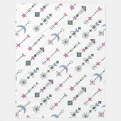 Farbige geometrische Formen Muster 22a Fleecedecke (Vorderseite)