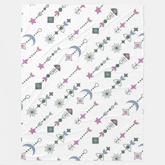 Farbige geometrische Formen Muster 22a Fleecedecke (Vorderseite)