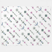 Farbige geometrische Formen Muster 22a Fleecedecke (Vorderseite (Horizontal))