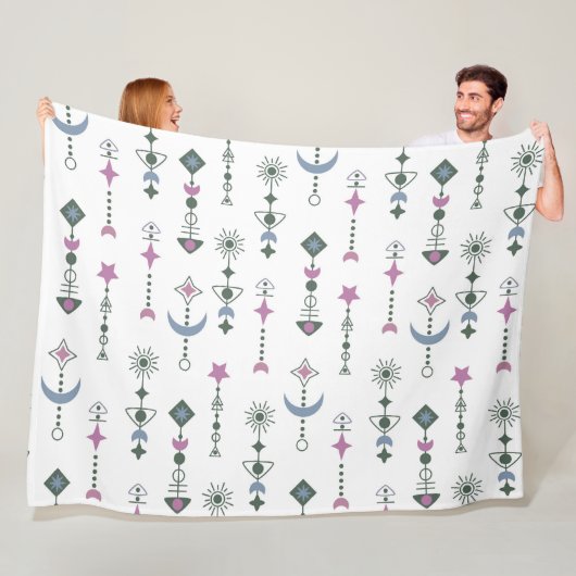 Farbige geometrische Formen Muster 22a Fleecedecke (Beispiel)