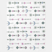 Farbige geometrische Formen Muster 22a Fleecedecke (Vorderseite)