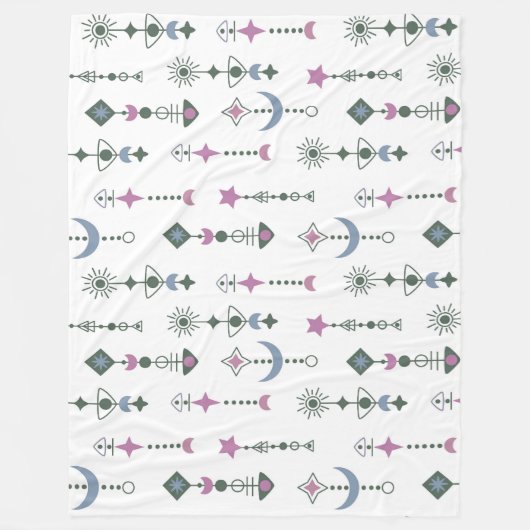 Farbige geometrische Formen Muster 22a Fleecedecke (Vorderseite)