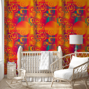 Farbige geometrische Formen Muster 30 Tapete