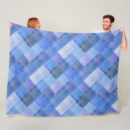 Farbige geometrische Formen Muster 41 Fleecedecke