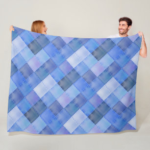 Farbige geometrische Formen Muster 41 Fleecedecke