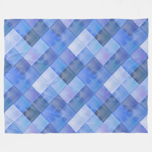 Farbige geometrische Formen Muster 41 Fleecedecke (Vorderseite (Horizontal))