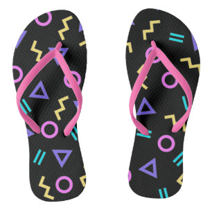 Farbige geometrische Formen Muster Flip Flops Badesandalen