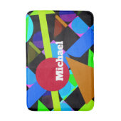 Farbige geometrische Formen, Name Badematte (Vorderseite Vertikal)