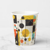 Farbige geometrische Formen Pappbecher (Links)