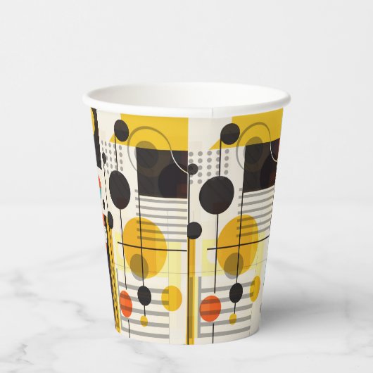 Farbige geometrische Formen Pappbecher (Rechts)