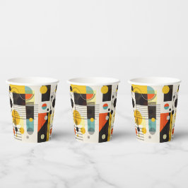 Farbige geometrische Formen Pappbecher