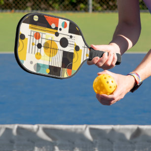 Farbige geometrische Formen Pickleball Schläger