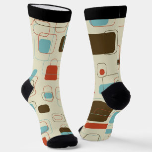 Farbige geometrische Formen, Retromuster Socken