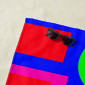 Farbige geometrische Formen Strandtuch (Beispiel)