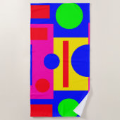 Farbige geometrische Formen Strandtuch (Vorderseite)