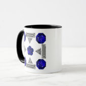 Farbige geometrische Formen Tasse (Vorderseite Links)