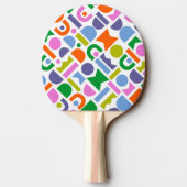 Farbige geometrische Formen Tischtennis Schläger (Rückseite)