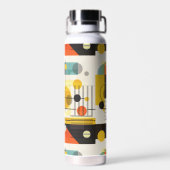 Farbige geometrische Formen Trinkflasche (Rückseite)