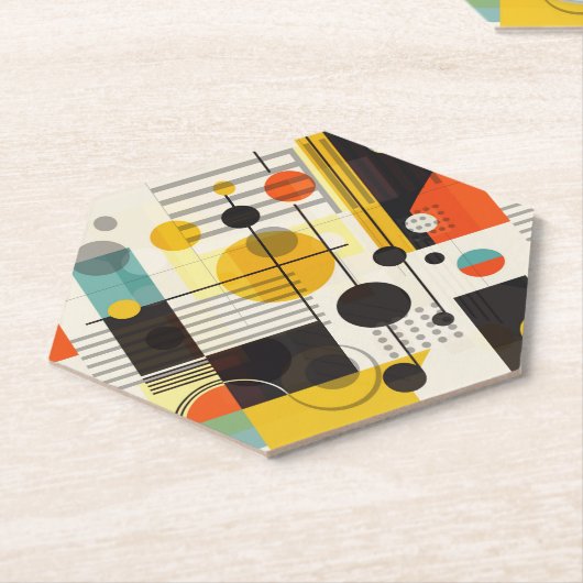 Farbige geometrische Formen Untersetzer (angewinkelt)