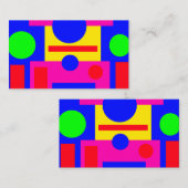 Farbige geometrische Formen Visitenkarte (Vorne/Hinten)