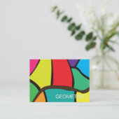 Farbige geometrische Formen Visitenkarte (Stehend Vorderseite)