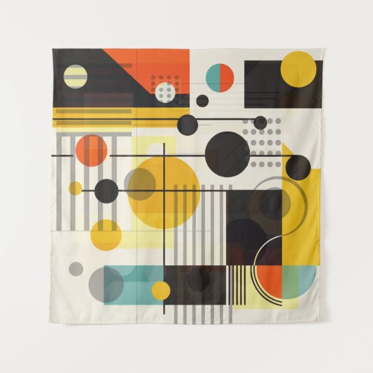 Farbige geometrische Formen Wandteppich (Vorderseite (Horizontal))