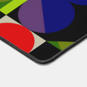 Farbige geometrische Formen, Weißname Schreibtischunterlage (Ecke)