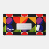 Farbige geometrische Formen, Weißname Schreibtischunterlage (Tastatur & Maus)