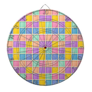 Farbige geometrische Gittertafel Dartscheibe