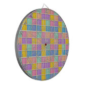 Farbige geometrische Gittertafel Dartscheibe (Vorderseite Links)