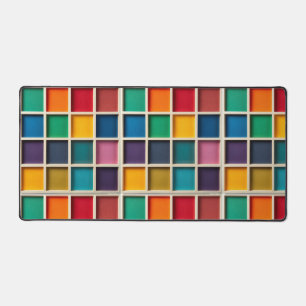 Farbige geometrische Gittertafel Schreibtischunterlage