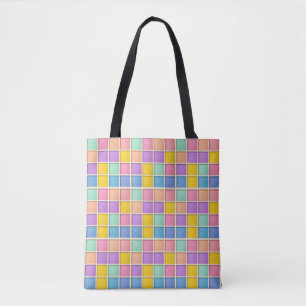 Farbige geometrische Gittertafel Tasche