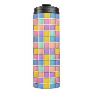 Farbige geometrische Gittertafel Thermosbecher