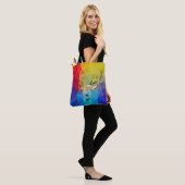 Farbige geometrische Karibu-Hologramm-Illustration Tasche (Am Model)