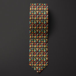 Farbige geometrische Katzen Krawatte