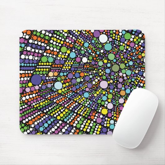 Farbige geometrische Kreise Mousepad (Mit Mouse)