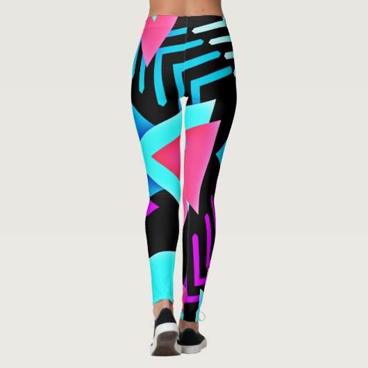 Farbige geometrische Leggings (Rückseite)