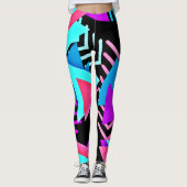 Farbige geometrische Leggings (Vorderseite)