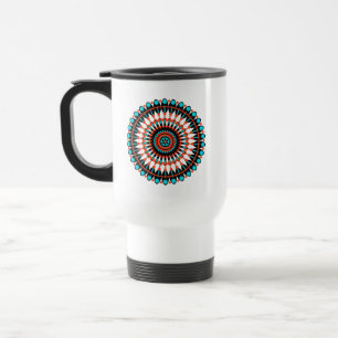Farbige geometrische Mandala-Kunst-46456 Reisebecher