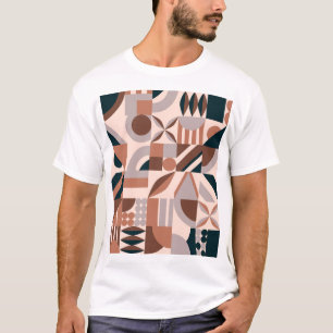 Farbige geometrische Mosaik, abstrakter Hintergrun T-Shirt