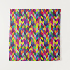 Farbige geometrische Musterdesign – modern stilvol Wandteppich