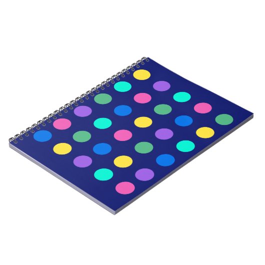 Farbige geometrische Punkte Notizblock (Linke Seite)