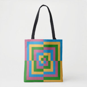 Farbige geometrische Quadrate Tasche