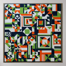 Farbige geometrische Quilt-Grafik
