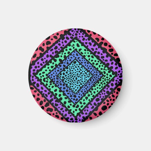 Farbige geometrische Regenbogenhaut Magnet (Vorne)