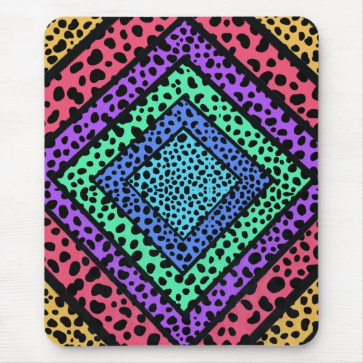 Farbige geometrische Regenbogenhaut Mousepad (Vorne)