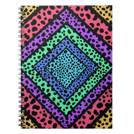 Farbige geometrische Regenbogenhaut Notizblock (Vorderseite)