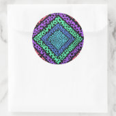 Farbige geometrische Regenbogenhaut Runder Aufkleber (Tasche)