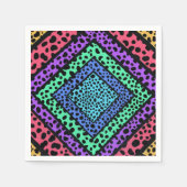 Farbige geometrische Regenbogenhaut Serviette (Vorderseite)